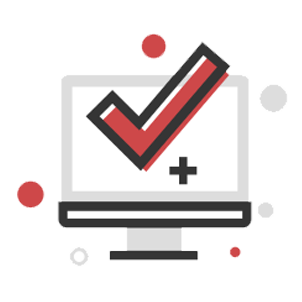 Marca de verificación en un icono de pantalla