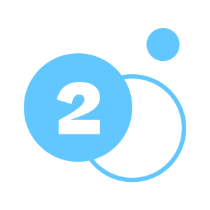 Número 2 azul claro